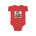 Infant Bodysuit - 'Ayiti Cheri' Haitian Pride Baby Onesie (Tropical Flag Design)