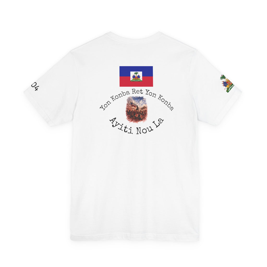 Ayiti Chérie T-Shirt – Haitian Flag & Coat of Arms (No white background )Tee