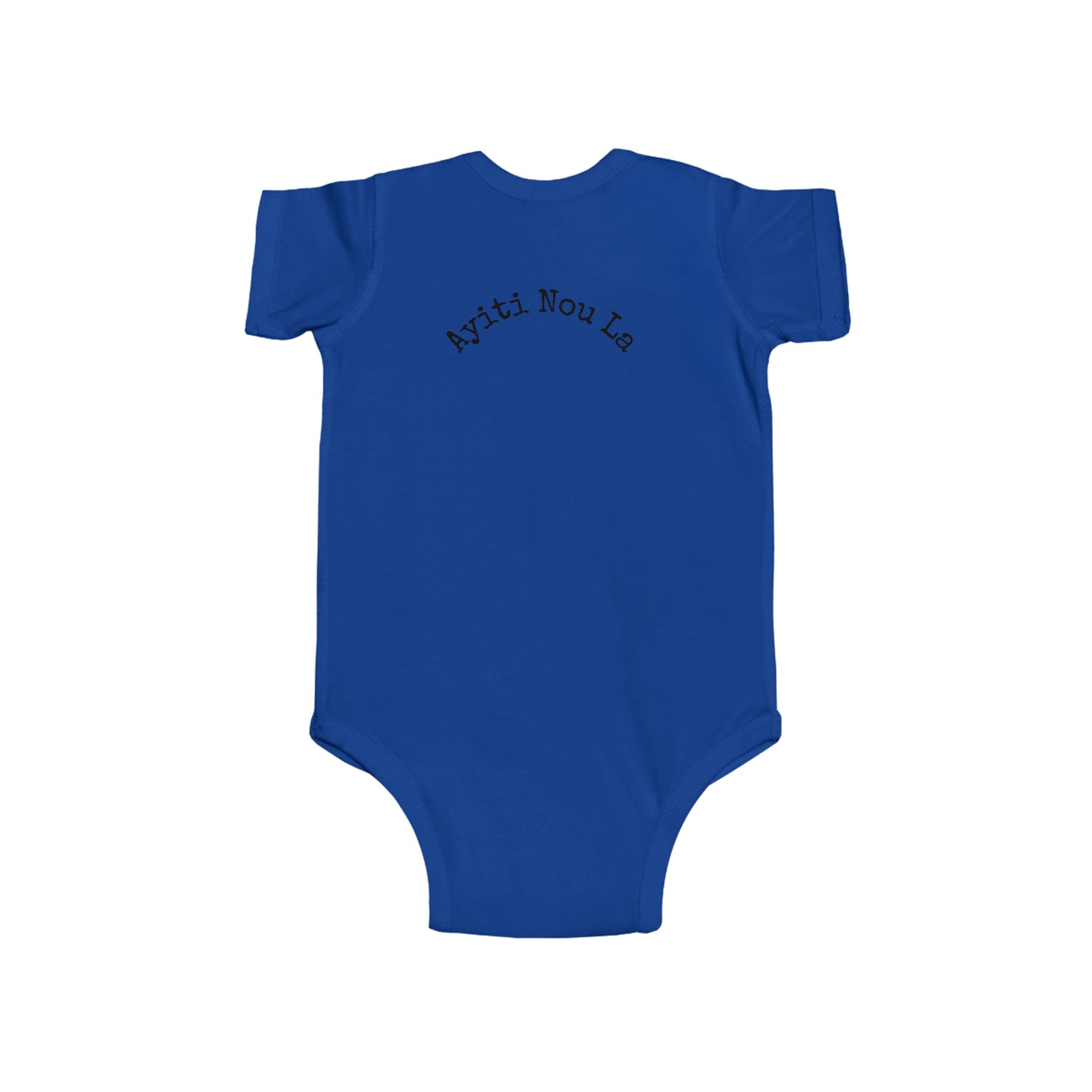 Infant Bodysuit - 'Ayiti Cheri' Haitian Pride Baby Onesie (Tropical Flag Design)