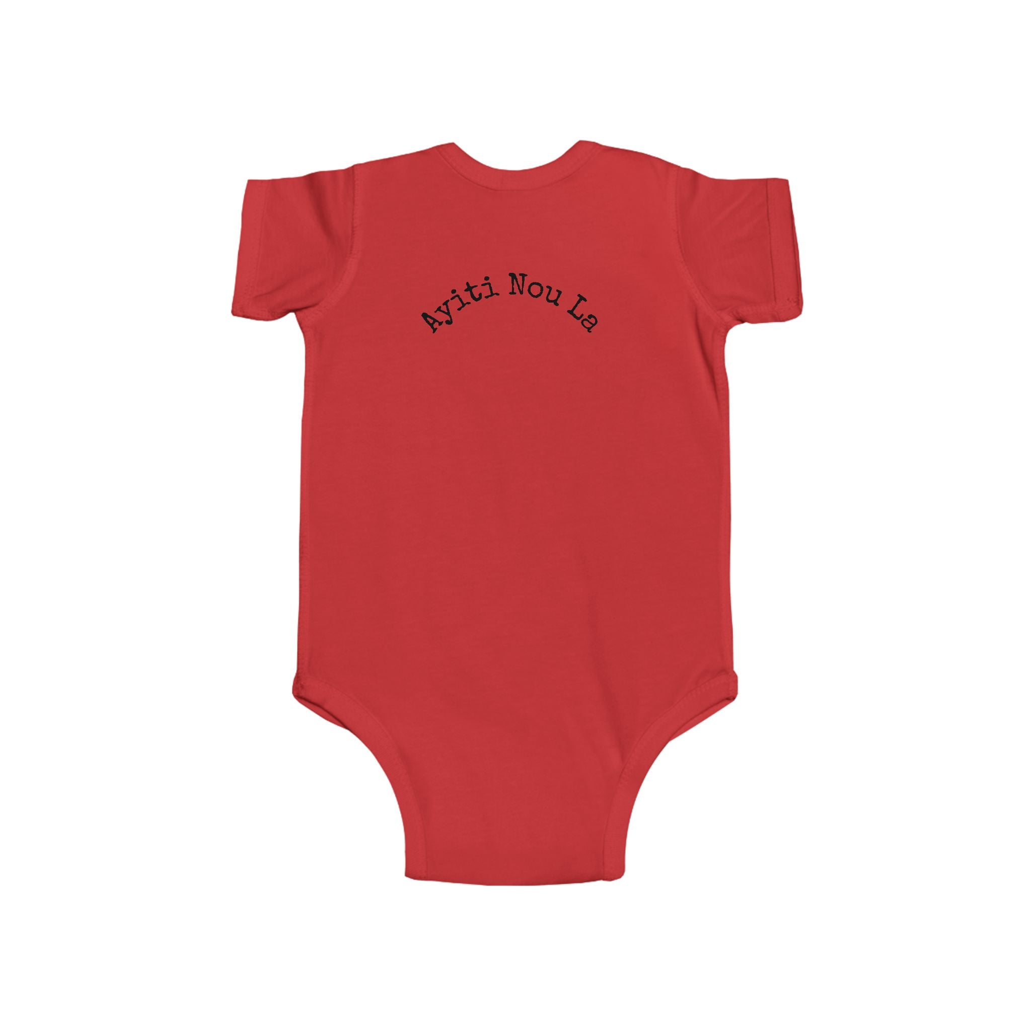 Infant Bodysuit - 'Ayiti Cheri' Haitian Pride Baby Onesie (Tropical Flag Design)