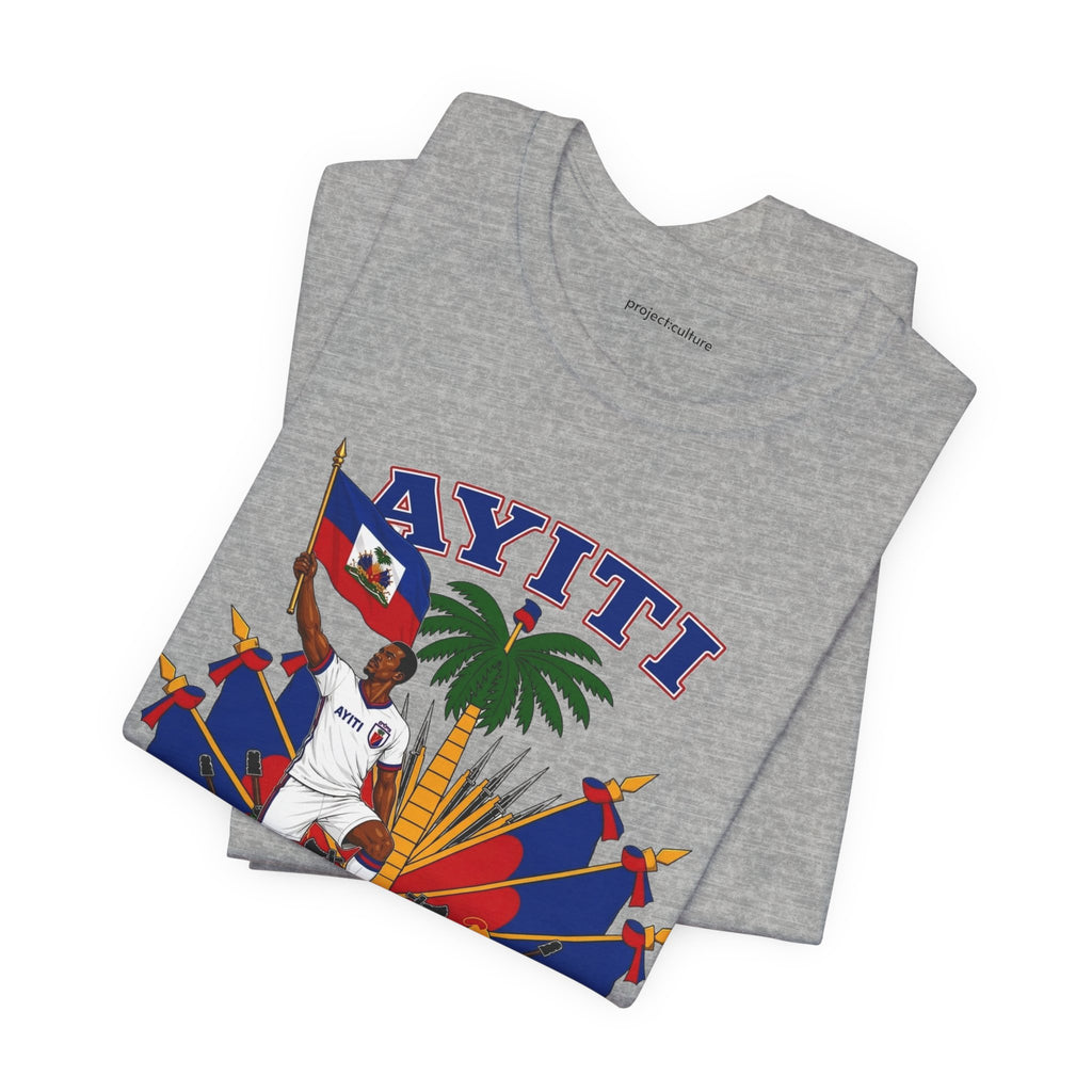 Ayiti Chérie T-Shirt – Haitian Flag & Coat of Arms (No white background )Tee