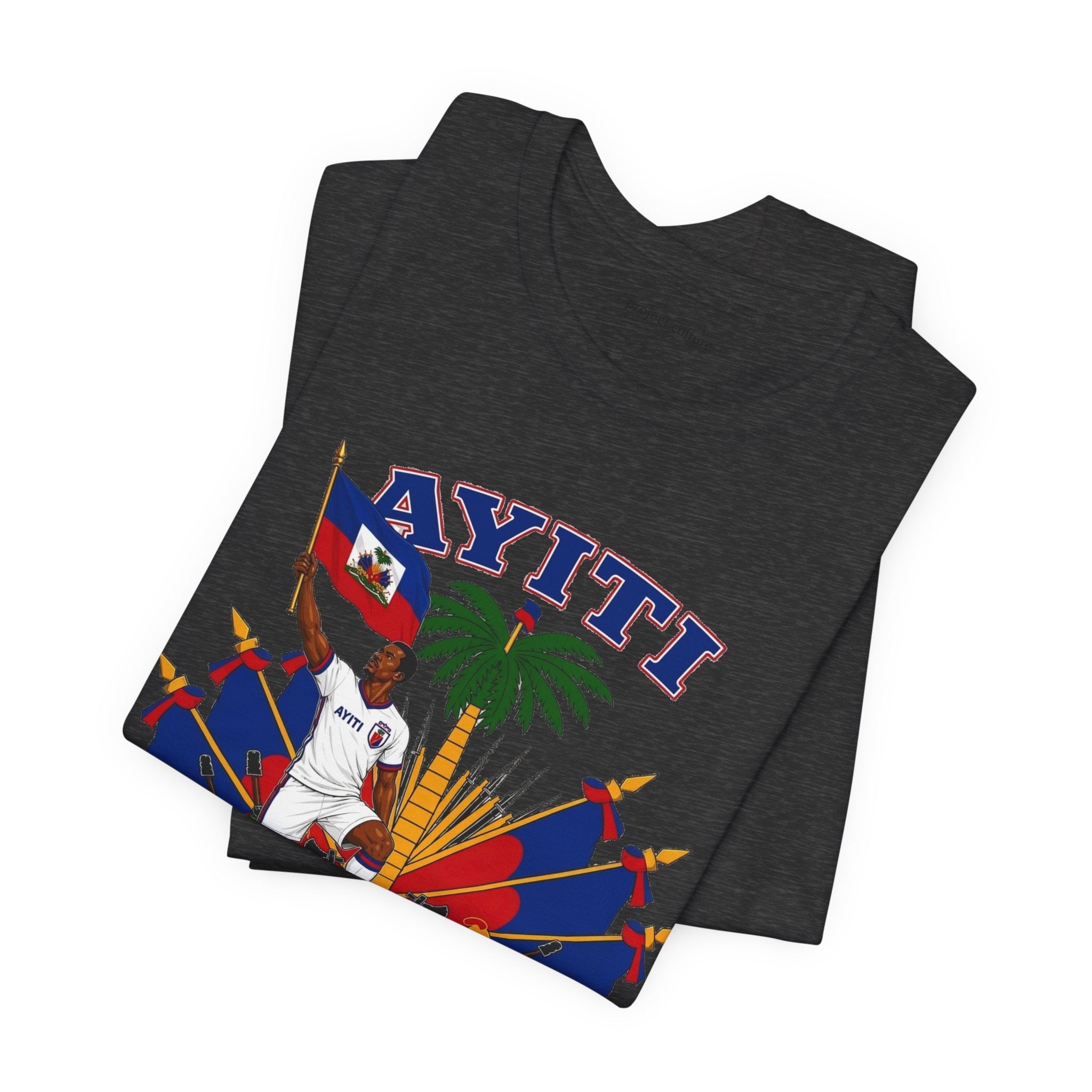 Ayiti Chérie T-Shirt – Haitian Flag & Coat of Arms (No white background )Tee