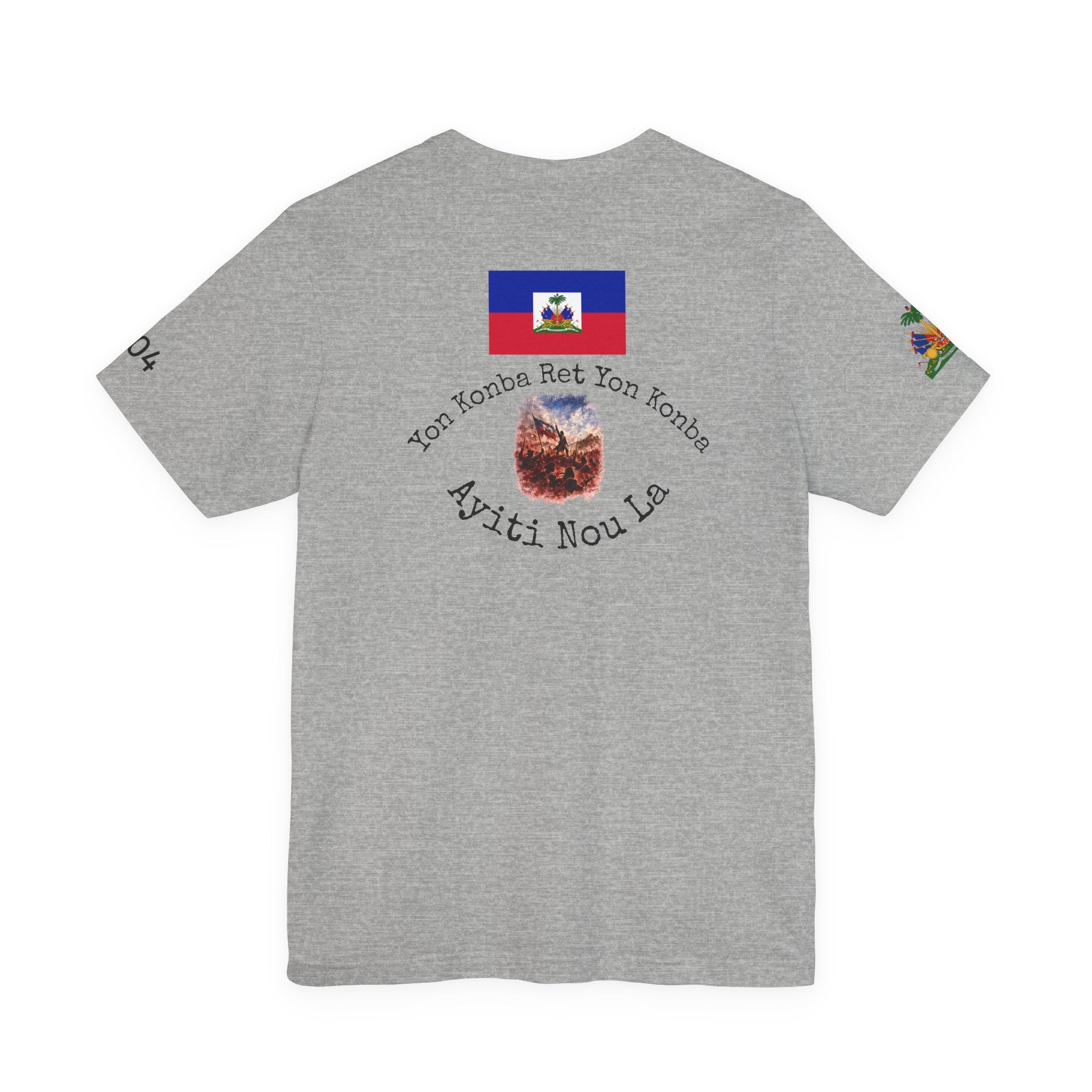 Ayiti Chérie T-Shirt – Haitian Flag & Coat of Arms (No white background )Tee