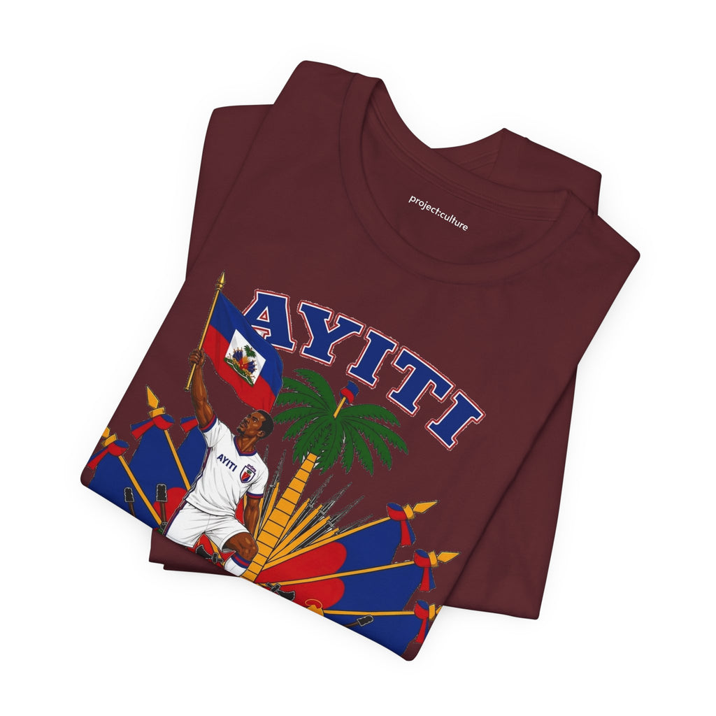 Ayiti Chérie T-Shirt – Haitian Flag & Coat of Arms (No white background )Tee