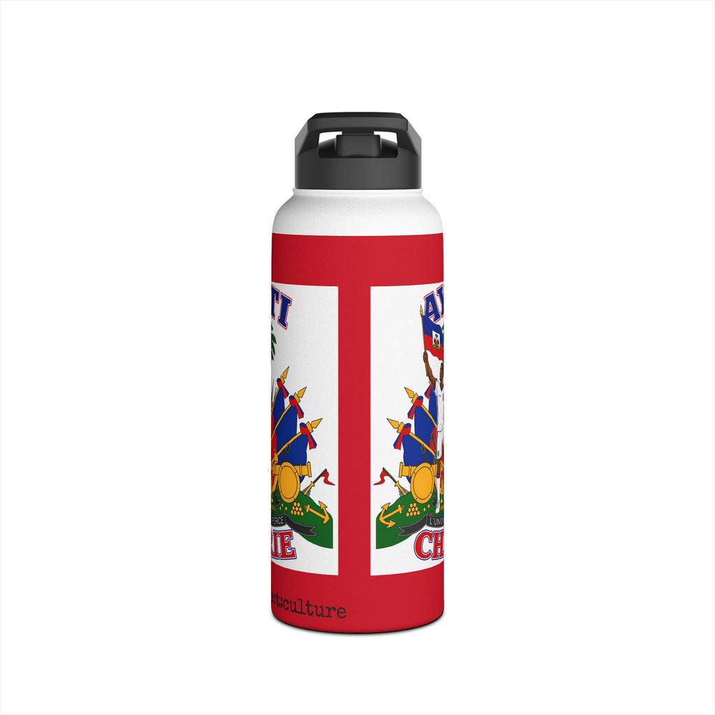 Haiti Crest Stainless Steel Water Bottle — Ayiti Cherie Soccer Design