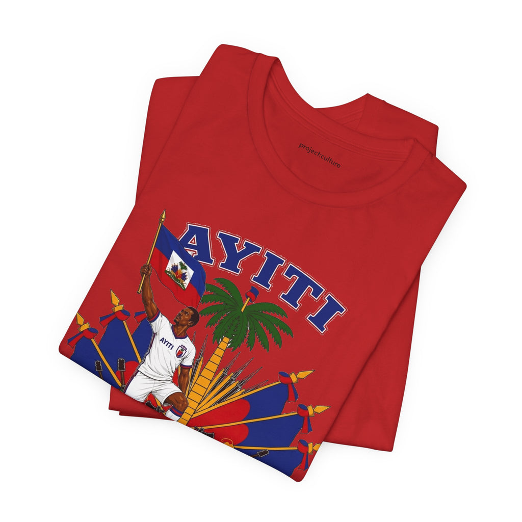 Ayiti Chérie T-Shirt – Haitian Flag & Coat of Arms (No white background )Tee
