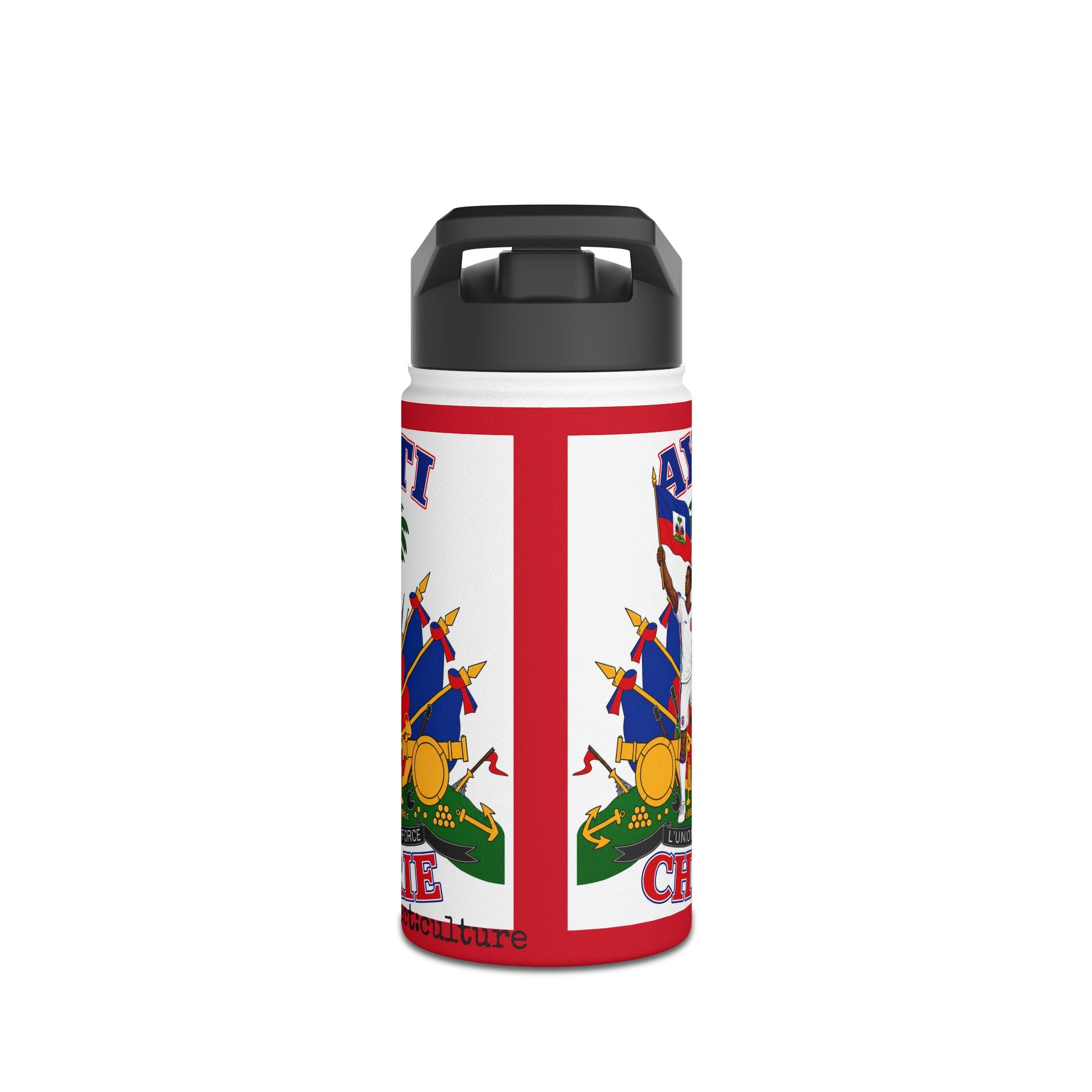 Haiti Crest Stainless Steel Water Bottle — Ayiti Cherie Soccer Design