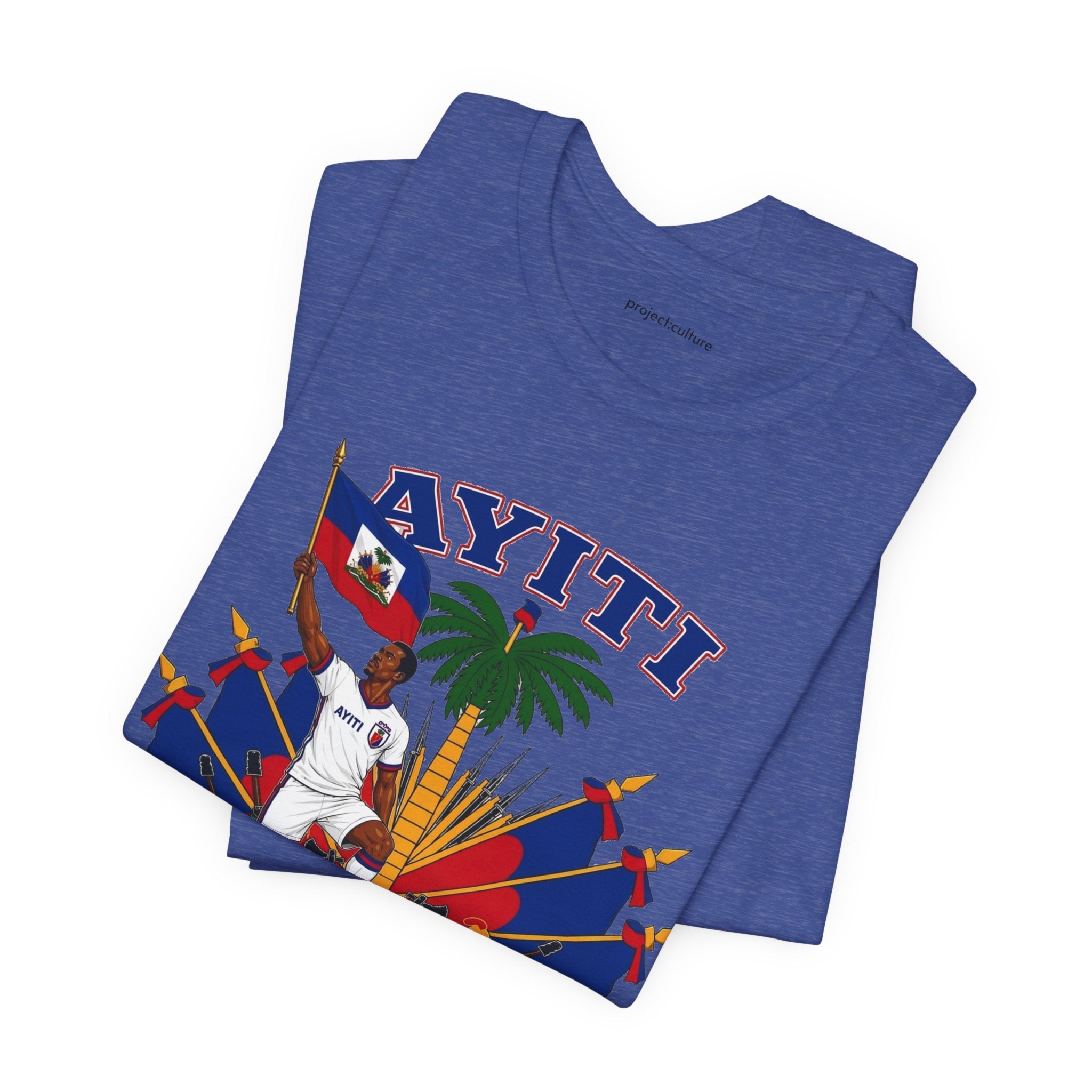 Ayiti Chérie T-Shirt – Haitian Flag & Coat of Arms (No white background )Tee