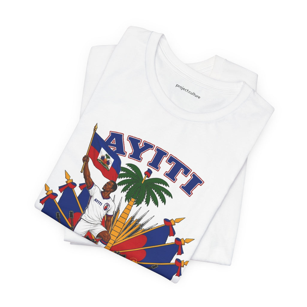 Ayiti Chérie T-Shirt – Haitian Flag & Coat of Arms (No white background )Tee