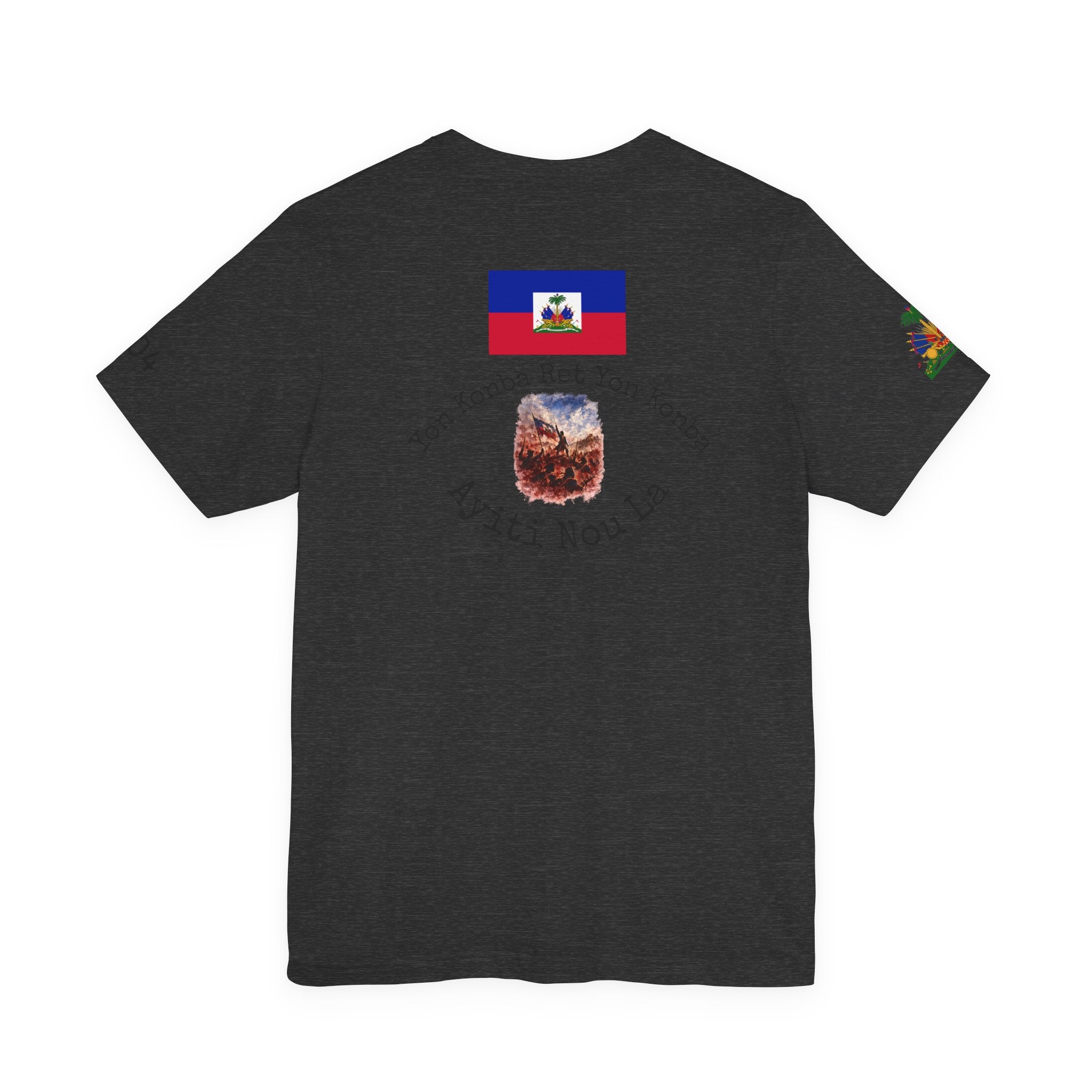 Ayiti Chérie T-Shirt – Haitian Flag & Coat of Arms (No white background )Tee