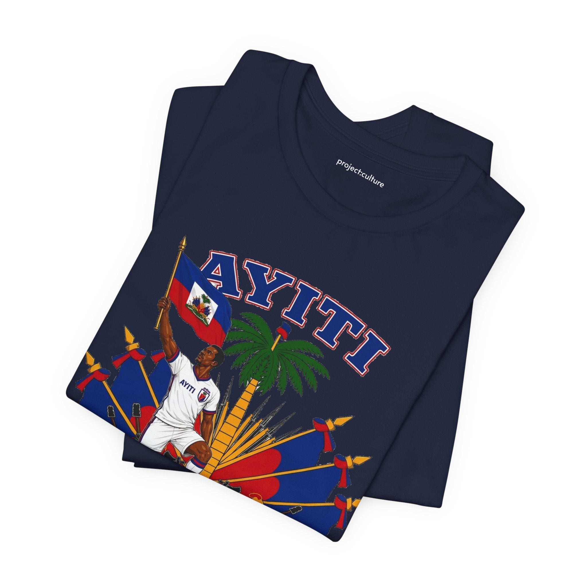Ayiti Chérie T-Shirt – Haitian Flag & Coat of Arms (No white background )Tee