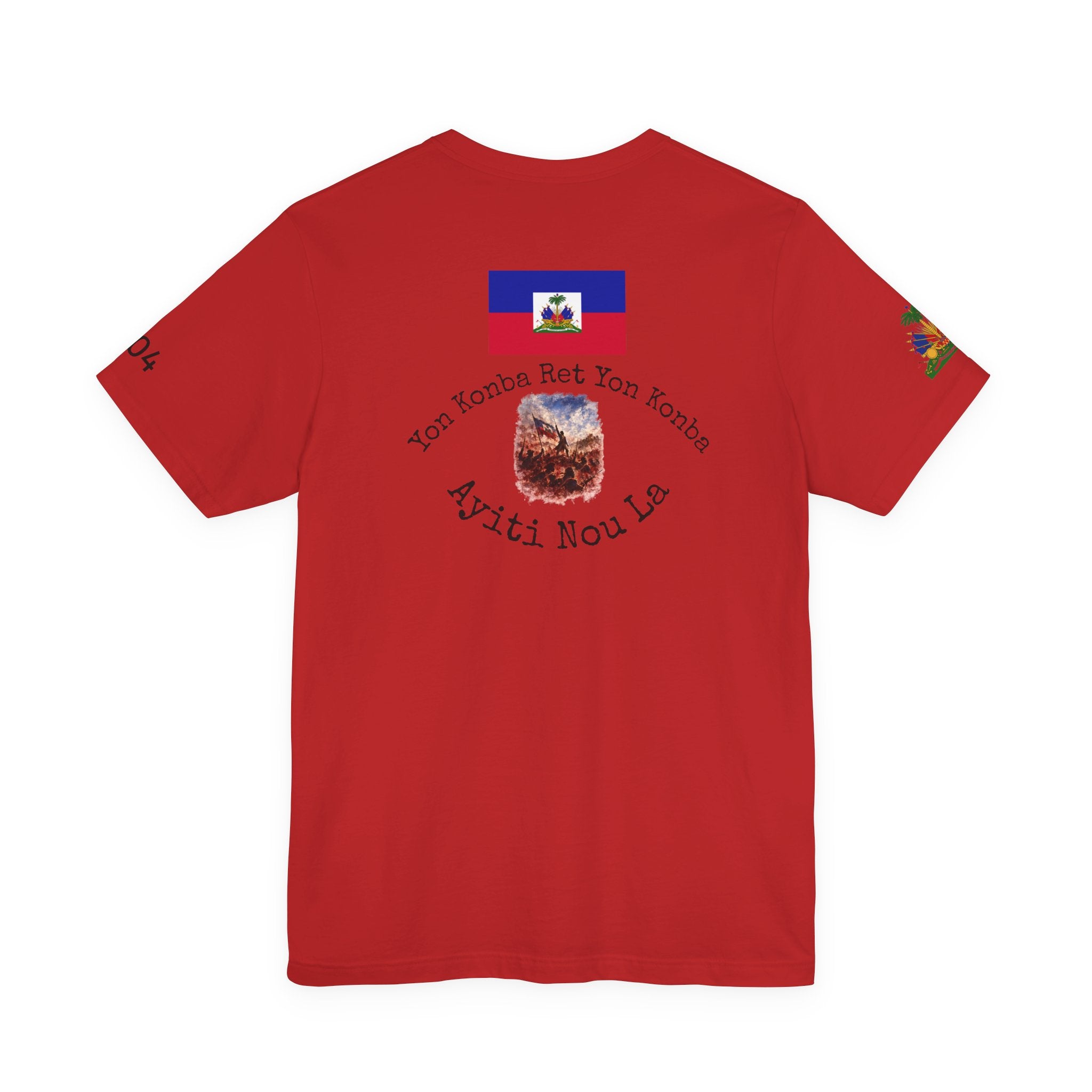 Ayiti Chérie T-Shirt – Haitian Flag & Coat of Arms (No white background )Tee