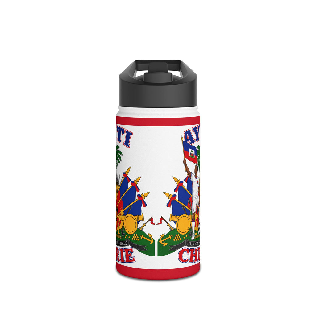 Haiti Crest Stainless Steel Water Bottle — Ayiti Cherie Soccer Design