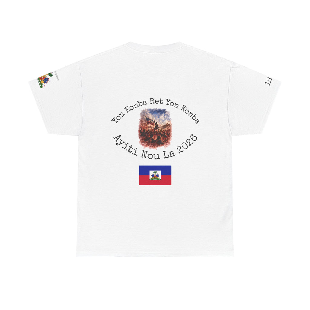 Ayiti Cherie T-Shirt — Haiti Coat of Arms with White Background 2026 Tee