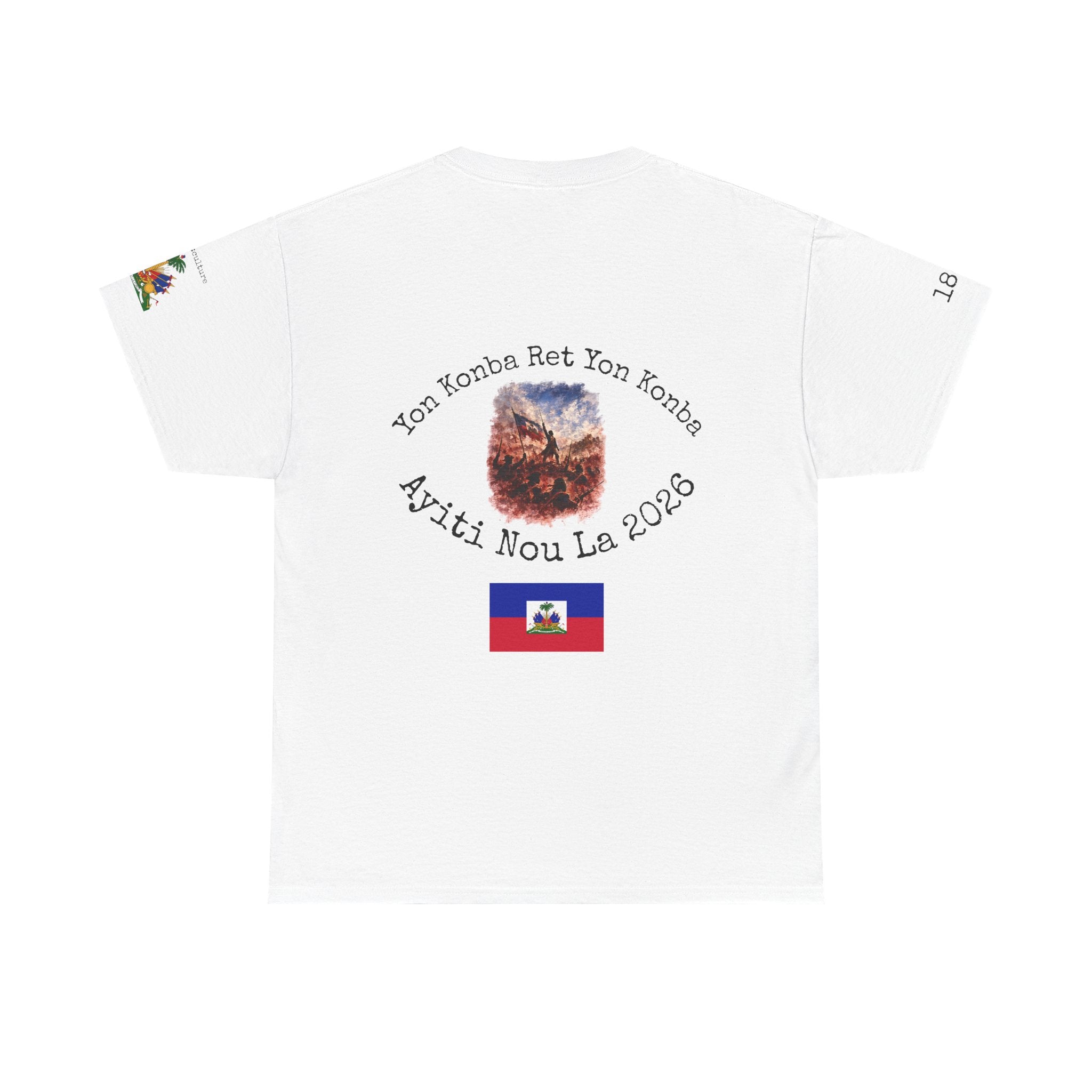 Ayiti Cherie T-Shirt — Haiti Coat of Arms with White Background 2026 Tee