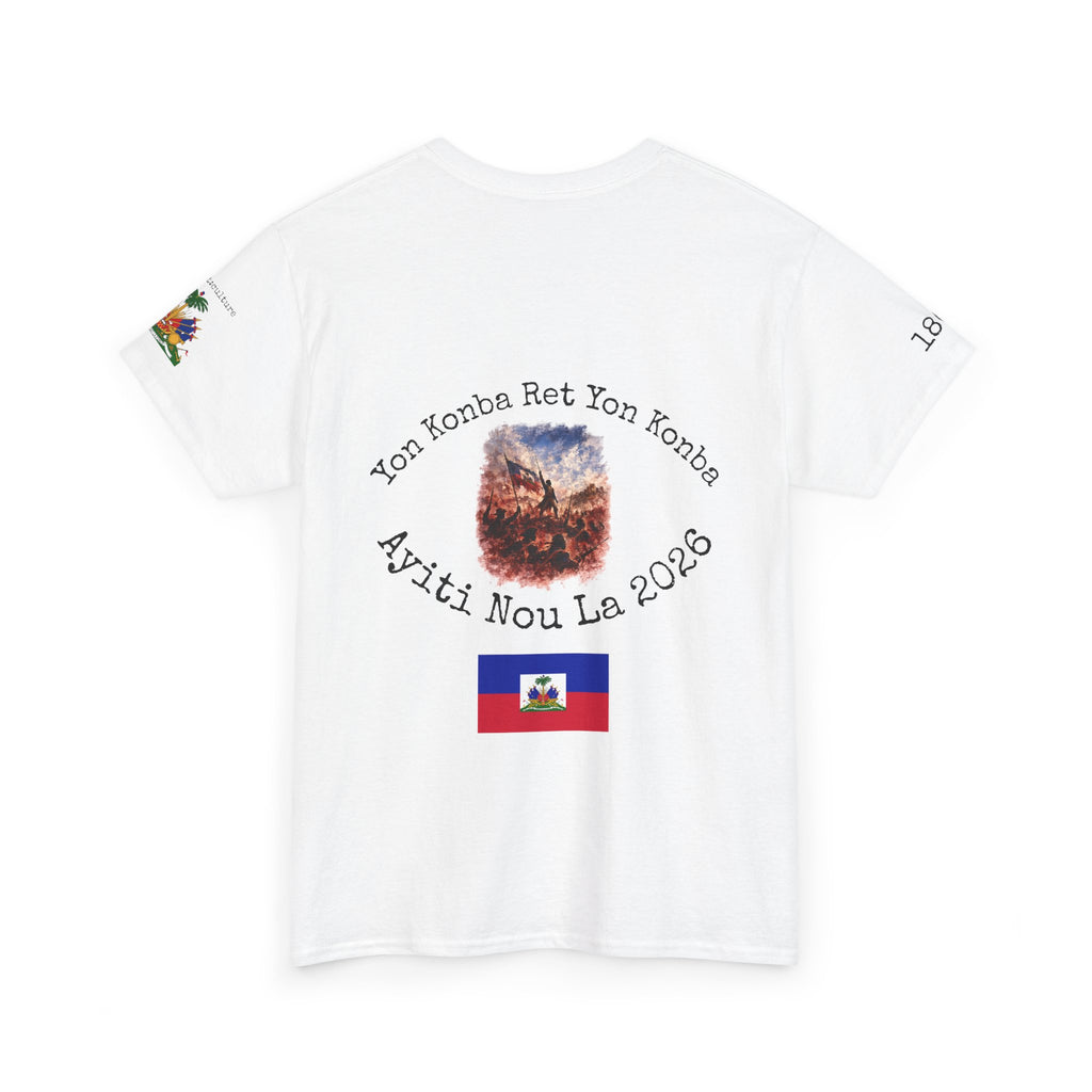 Ayiti Cherie T-Shirt — Haiti Coat of Arms with White Background 2026 Tee