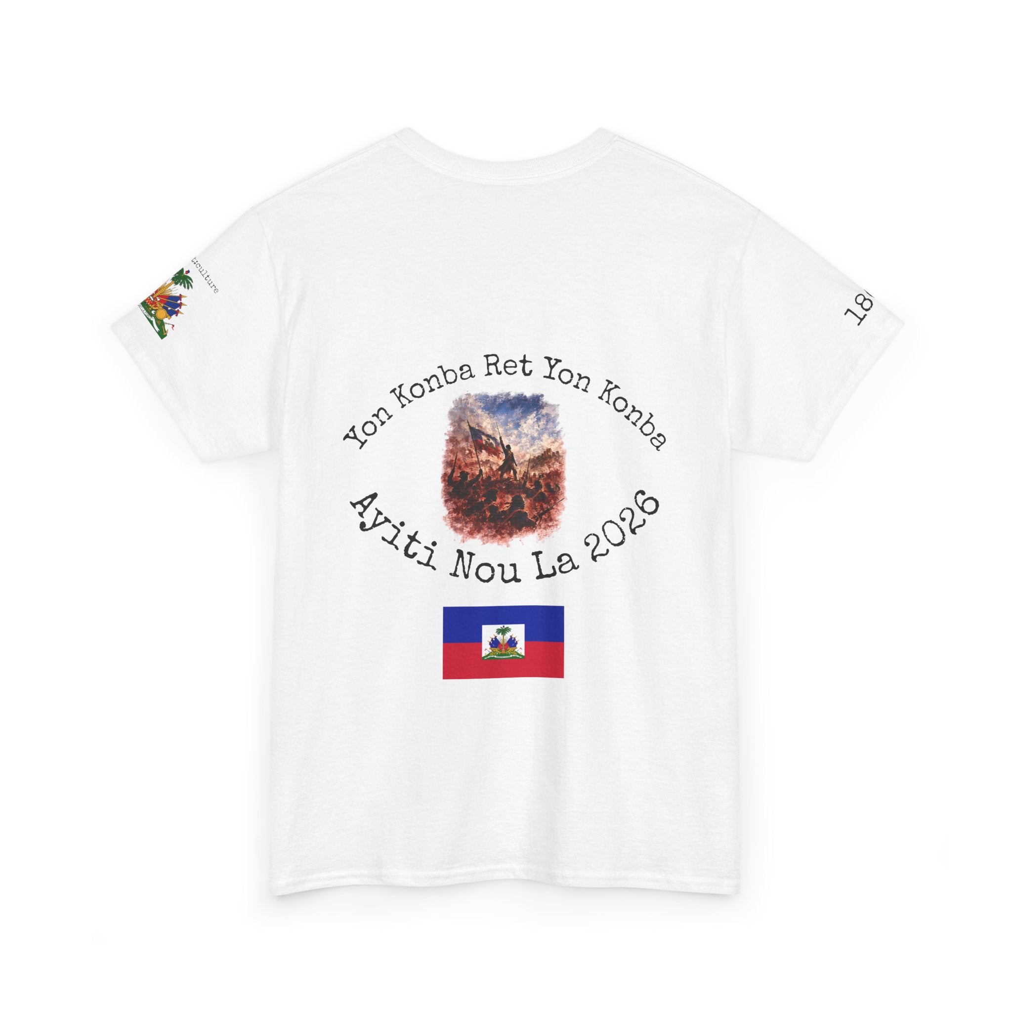 Ayiti Cherie T-Shirt — Haiti Coat of Arms with White Background 2026 Tee